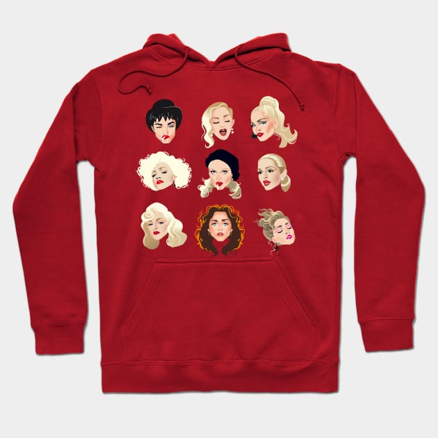 Faces of Madge Hoodie by AlejandroMogolloArt